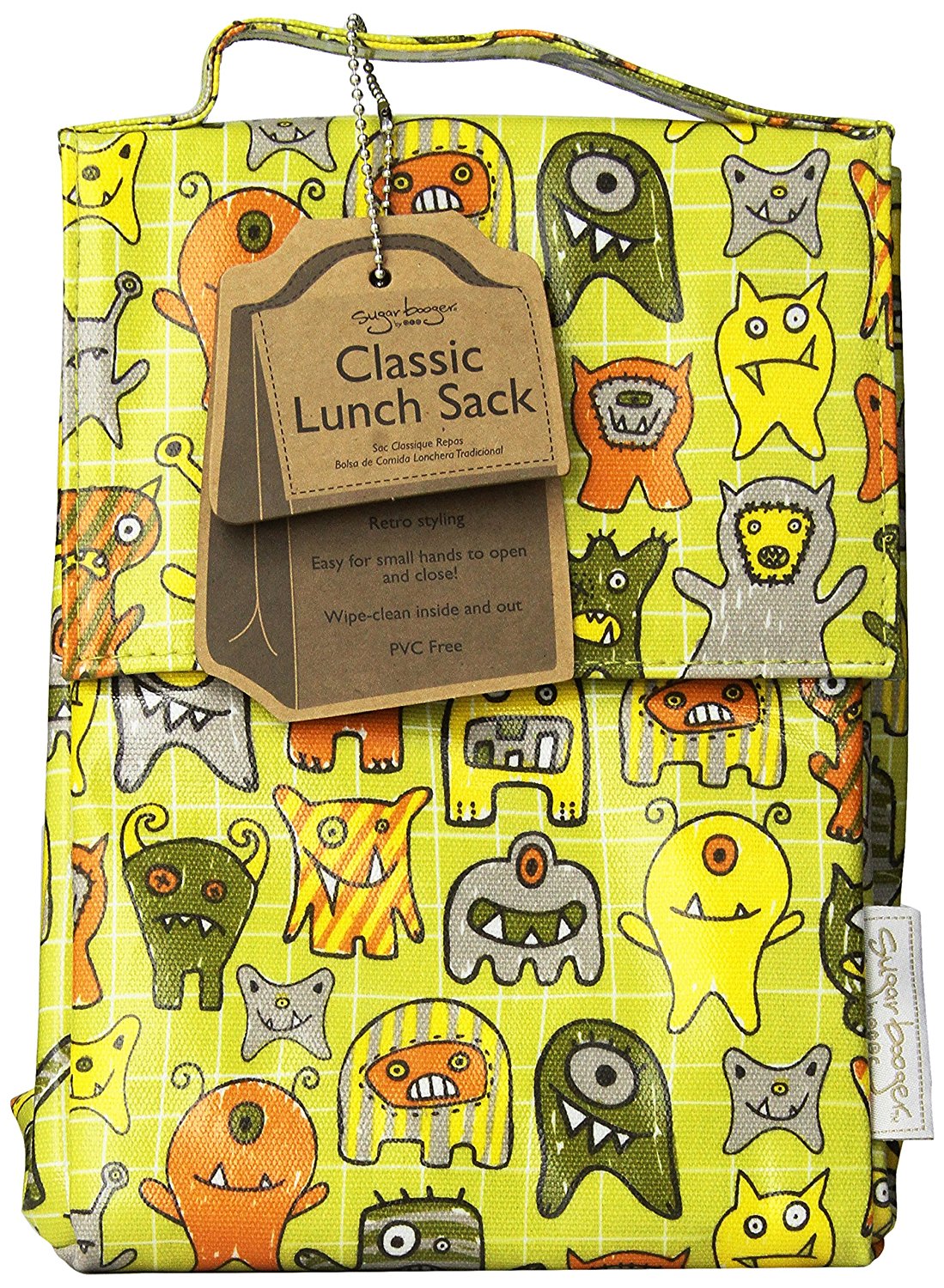 Laminated Lunch Sack - Retro Robot