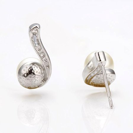Elegant Faux Pearl Accent Earrings