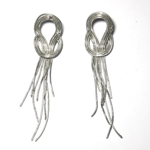 Silver Chandelier Hoop Earrings