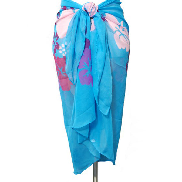 Hawaiian Surf Chiffon Sarong Wrap
