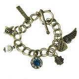 Vintage Guardian Angel Charm Bracelet