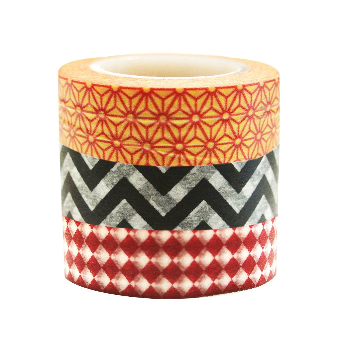 Wrapables Retro Pattern Japanese Washi Masking Tape (Set of 3)