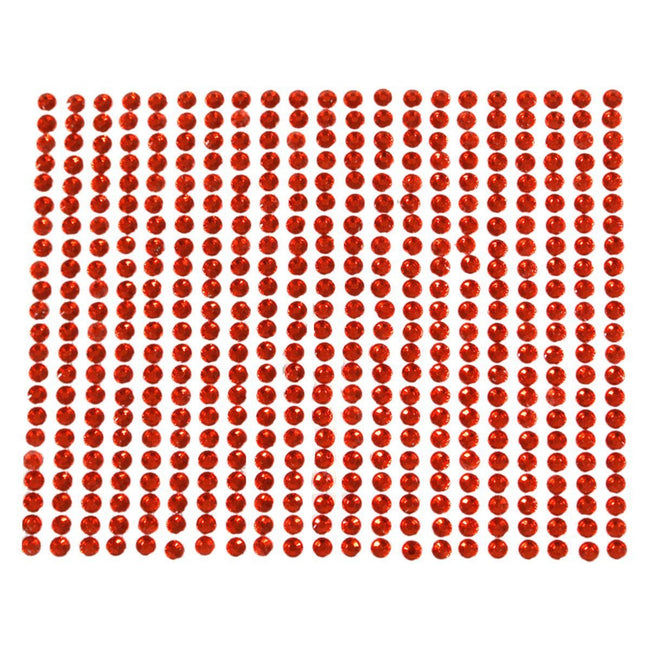Wrapables Red Crystal Diamond Sticker Adhesive Rhinestones, 846 pieces