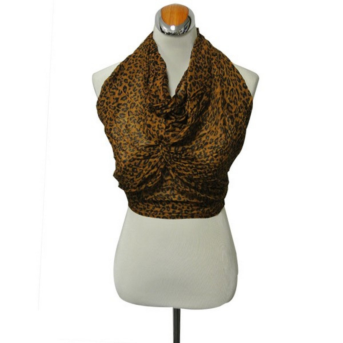 Wrapables Leopard Pattern Wrinkle Scarf