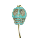 Turquoise Skull Cuff Bangle Bracelet