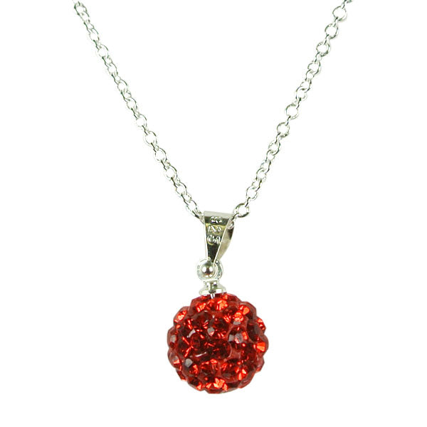 Crystal Disco Ball Pendant Necklace