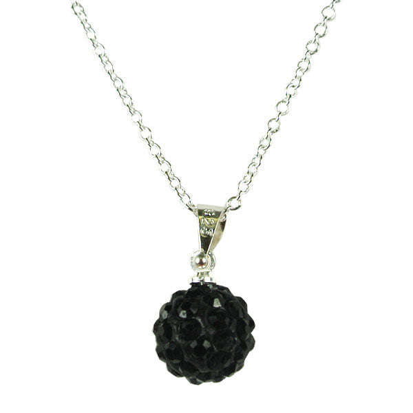 Crystal Disco Ball Pendant Necklace