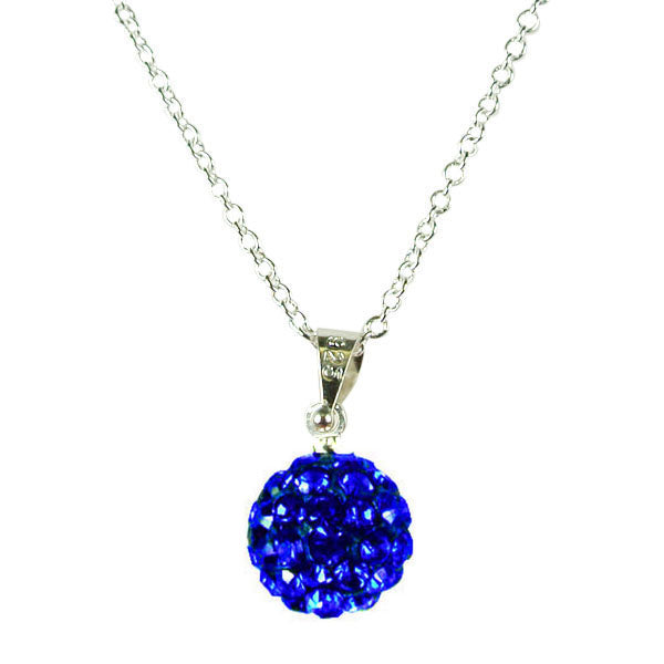 Crystal Disco Ball Pendant Necklace