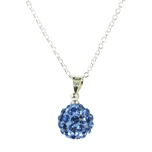 Crystal Disco Ball Pendant Necklace
