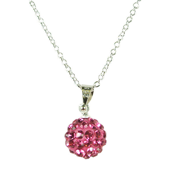 Crystal Disco Ball Pendant Necklace