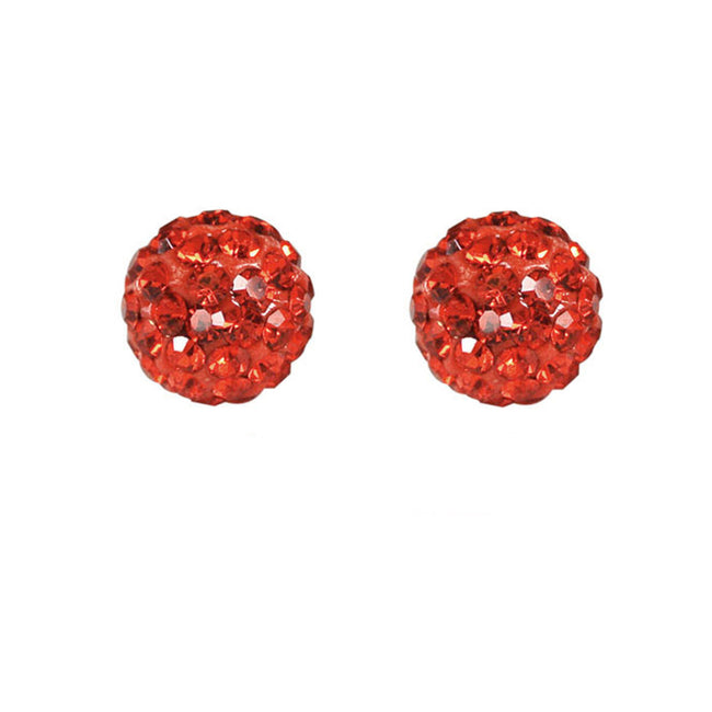 Crystal Disco Ball Stud Earrings