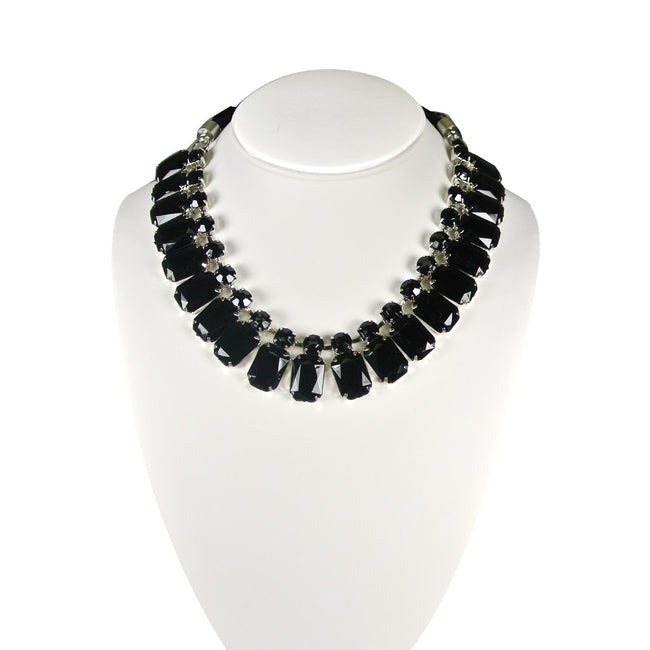 Black Acrylic Statement Necklace