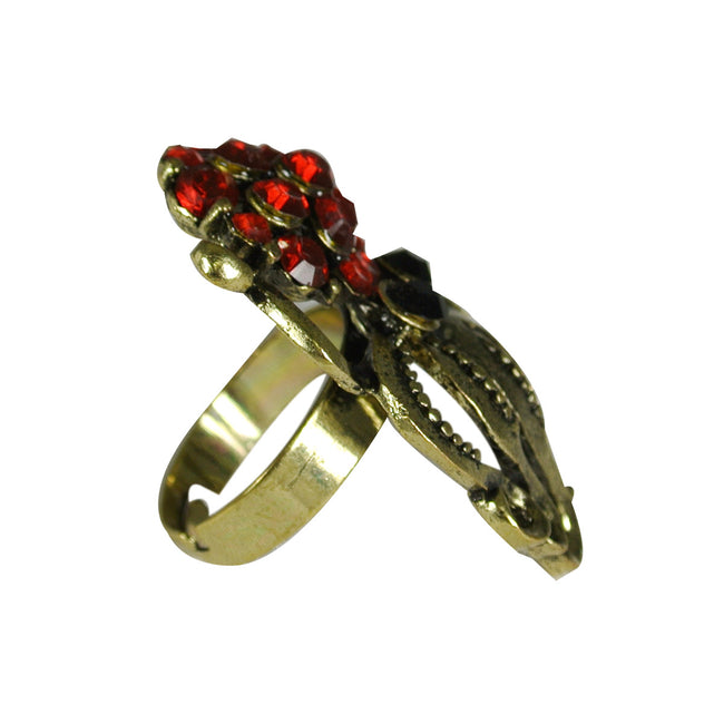 Wrapables Vintage Crystal Octopus Adjustable Ring