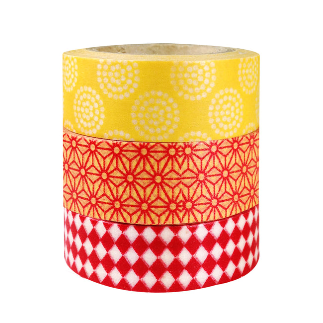 Warm Tones Japanese Washi Masking Tape (Set of 3)