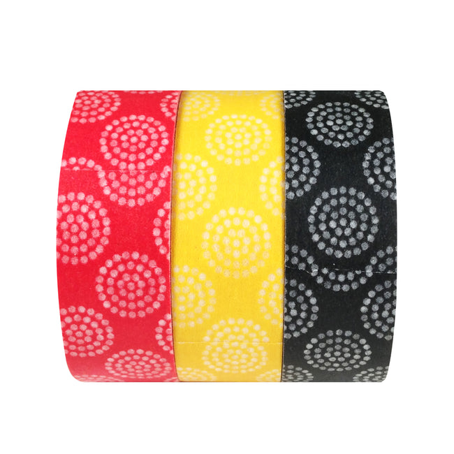 Wrapables Blooming Dots Japanese Washi Masking Tape (Set of 3)