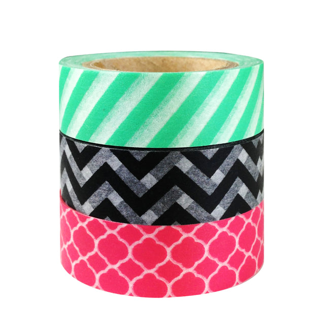 Wrapables Random Direction Japanese Washi Masking Tape (Set of 3)
