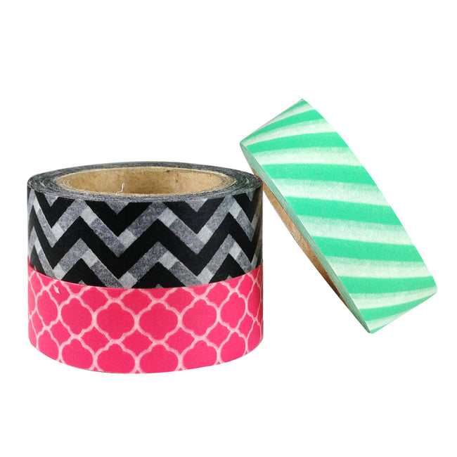 Wrapables Random Direction Japanese Washi Masking Tape (Set of 3)
