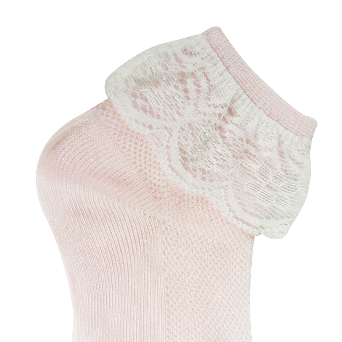 Toddler Girl Cotton Mesh Lace Cuff Socks (Set of 3)