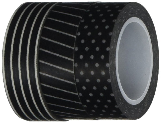 Wrapables Black & White II Japanese Washi Masking Tape (Set of 3)