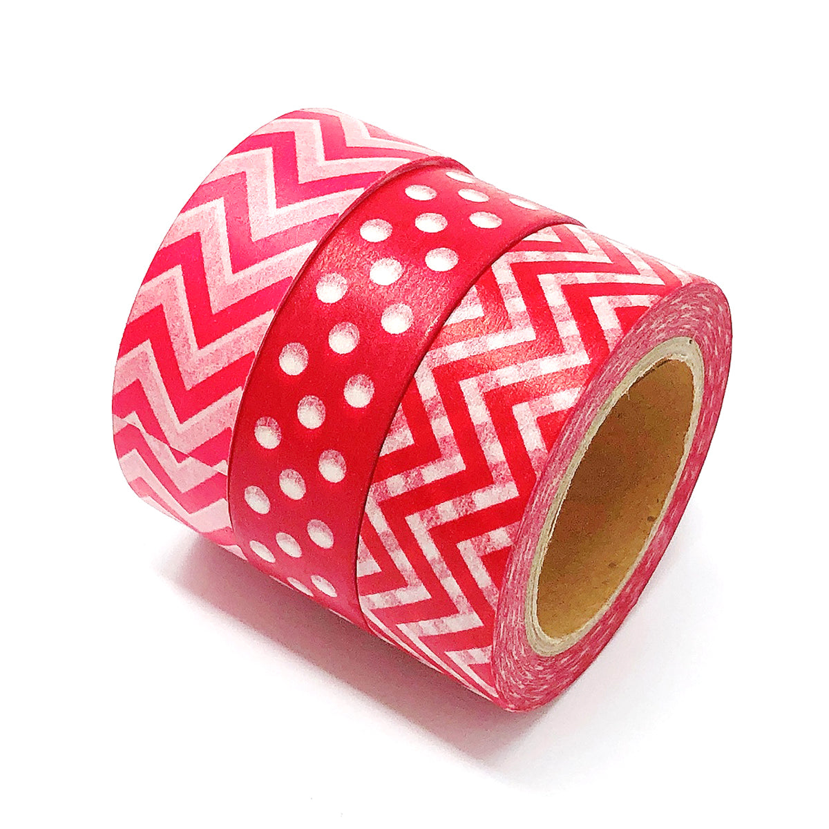 Wrapables Red Obsession Japanese Washi Masking Tape (Set of 3)