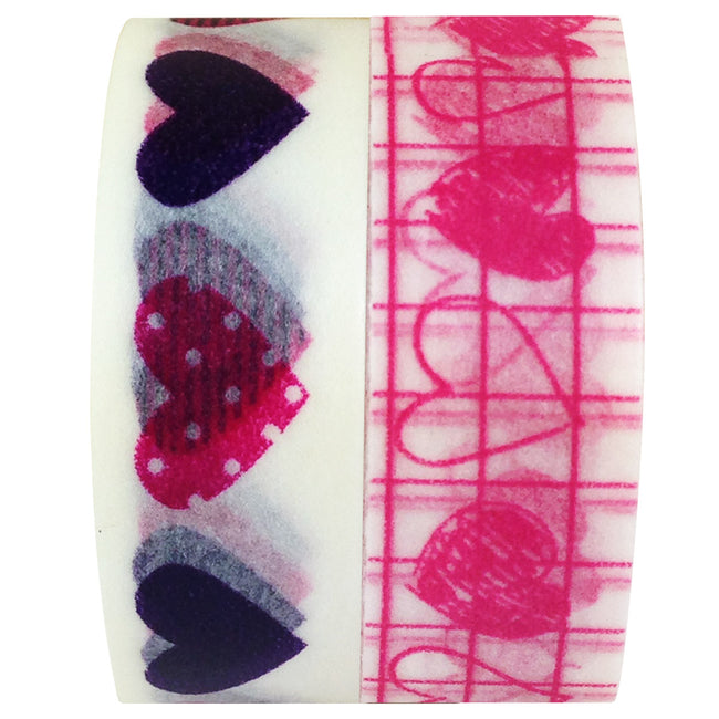 Wrapables Feel My Heart Japanese Washi Masking Tape (Set of 2)