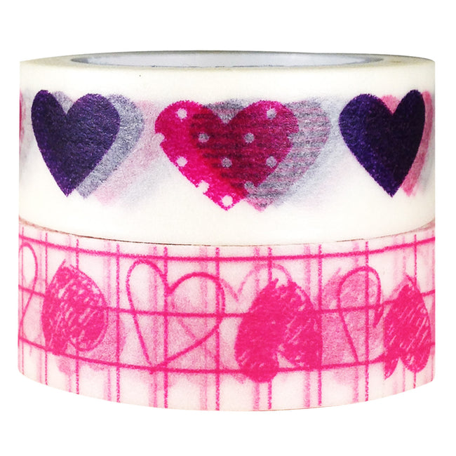 Wrapables Feel My Heart Japanese Washi Masking Tape (Set of 2)