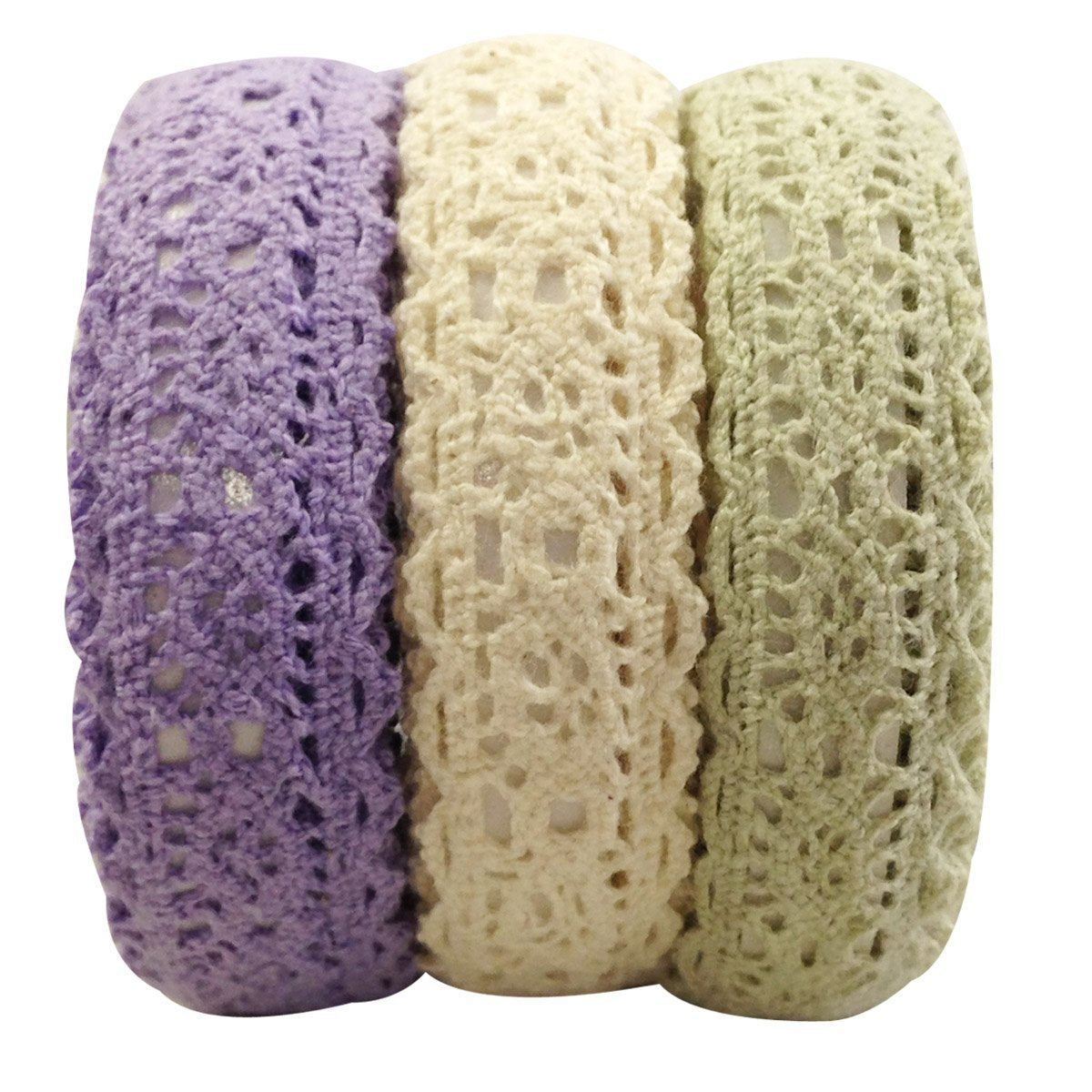 Wrapables Decorative Lace Tape (Set of 3)
