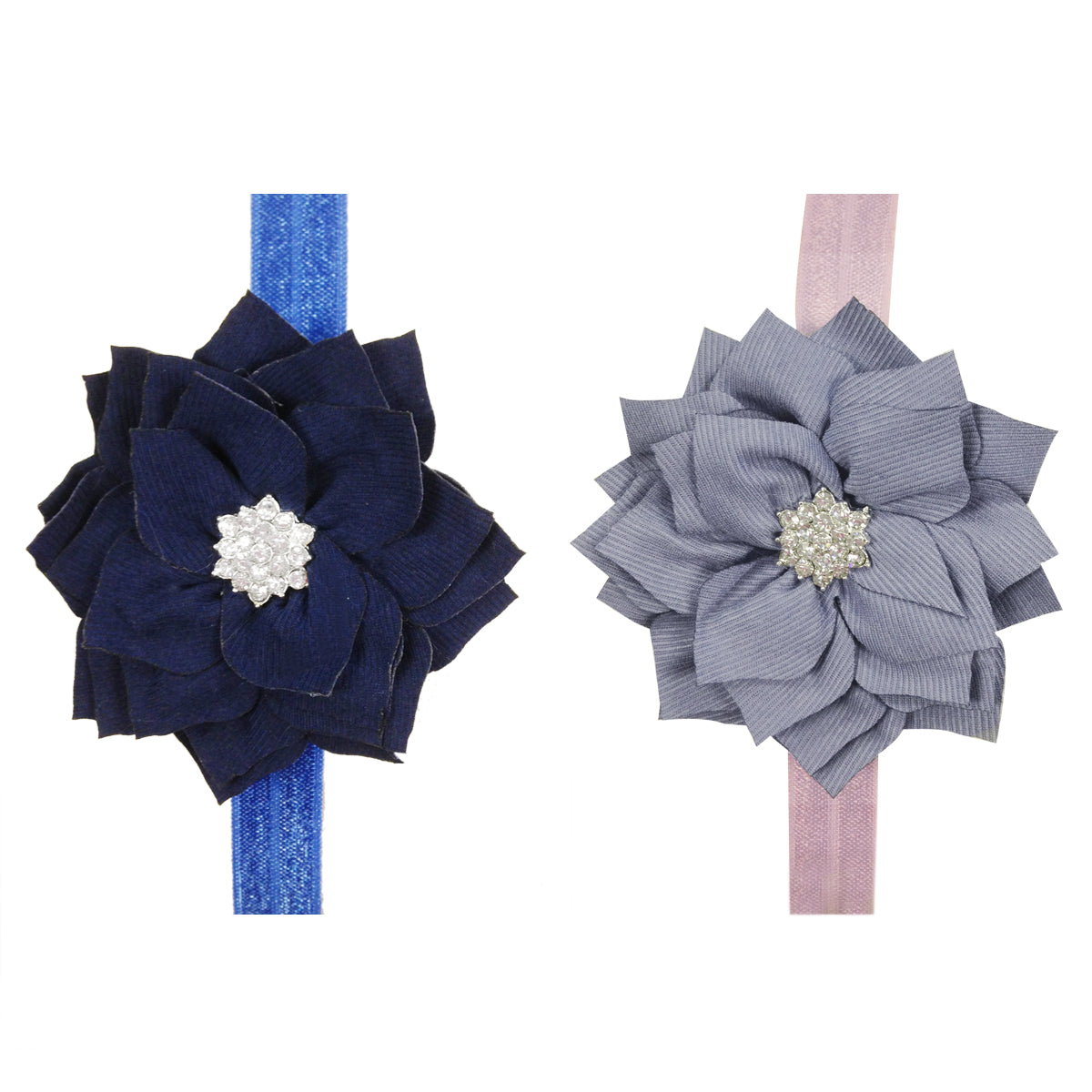 Kella Milla Set of 8 Assorted Starry Flower Shimmer Baby Headbands