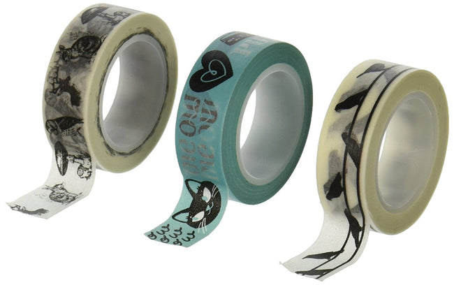 Wrapables Talking Animals Japanese Washi Masking Tape (Set of 3)
