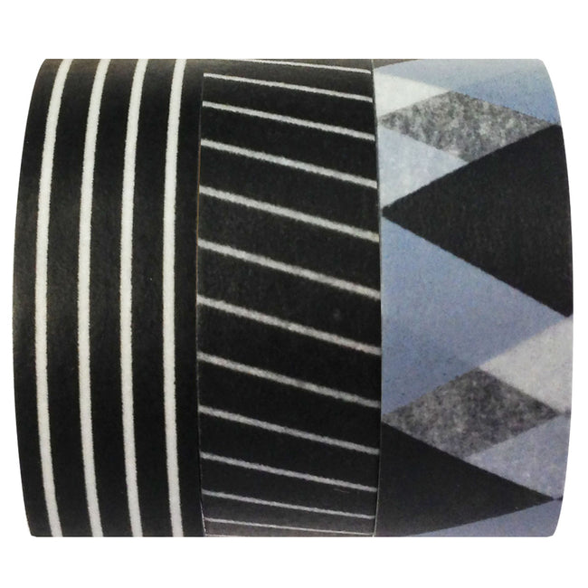 Tuxedo Japanese Washi Masking Tape (Set of 3)
