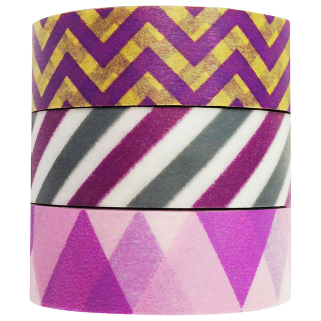 Wrapables Purple Passion Japanese Washi Masking Tape (Set of 3)