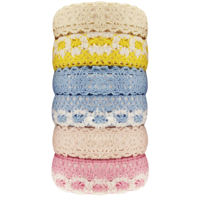 Colorful Decorative Lace Tape Collection (set of 6)