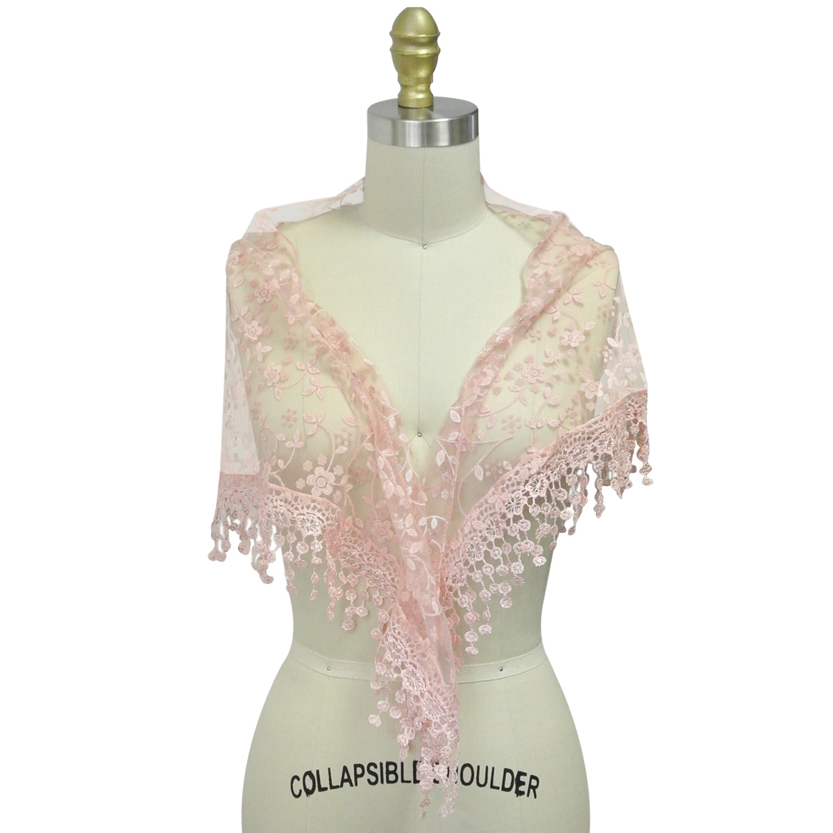Wrapables Embroidered Floral Lace Triangle Scarf Shawl
