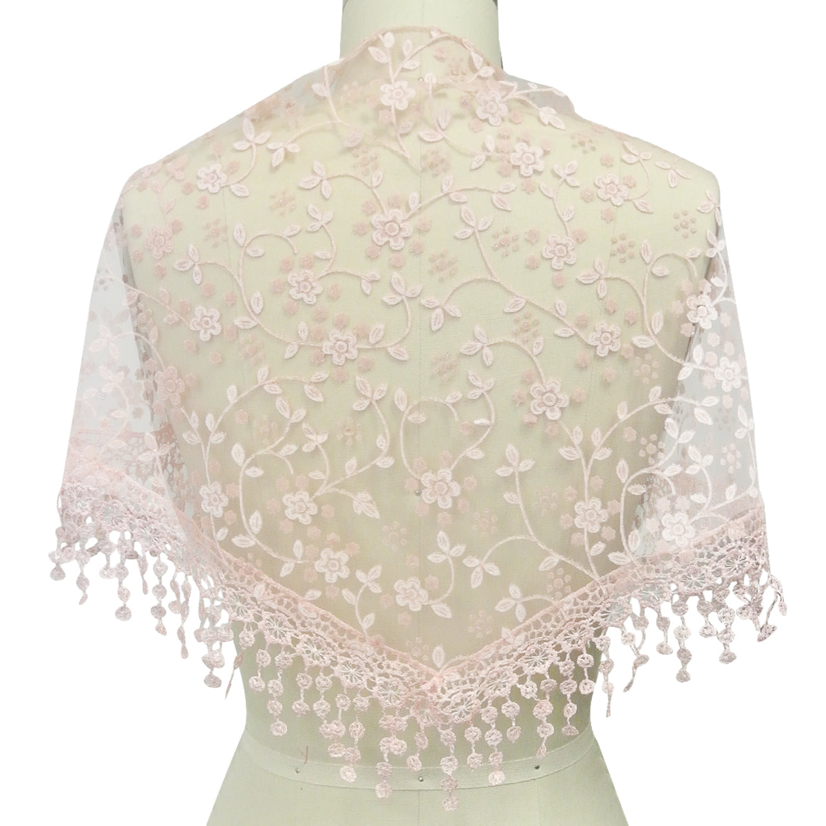 Wrapables Embroidered Floral Lace Triangle Scarf Shawl
