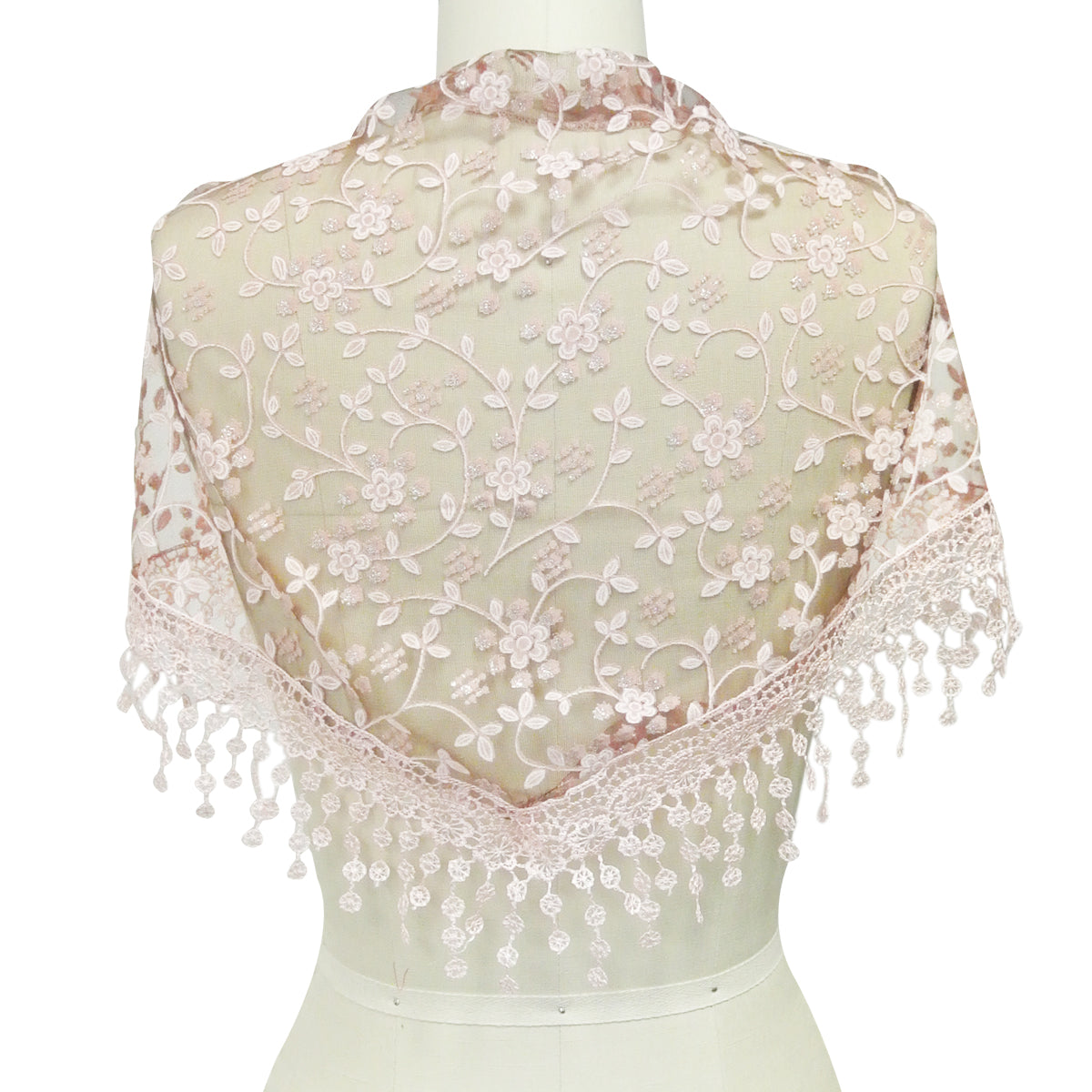 Wrapables Embroidered Floral Lace Triangle Scarf Shawl