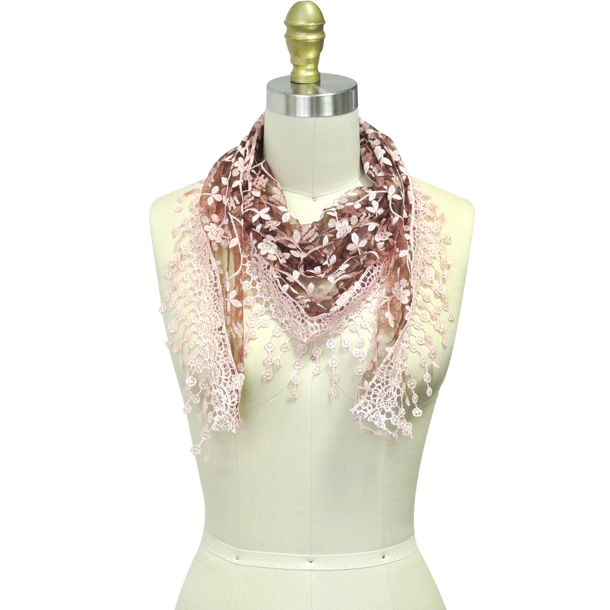 Wrapables Embroidered Floral Lace Triangle Scarf Shawl