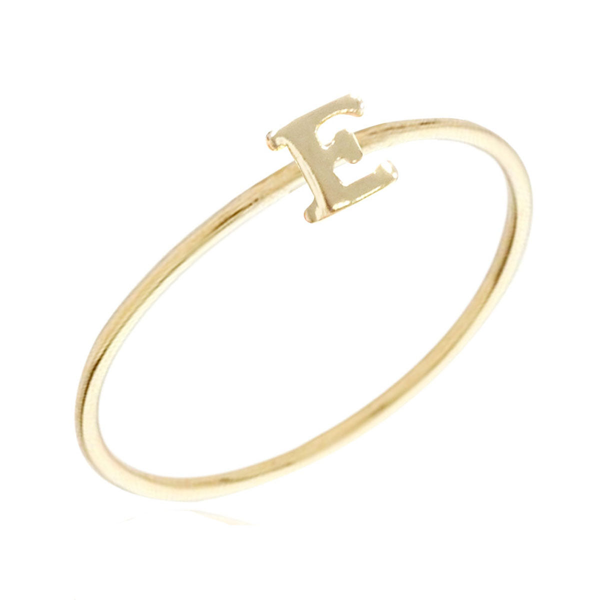 Wrapables Gold Tone Stackable Initial Letter Ring Size 7