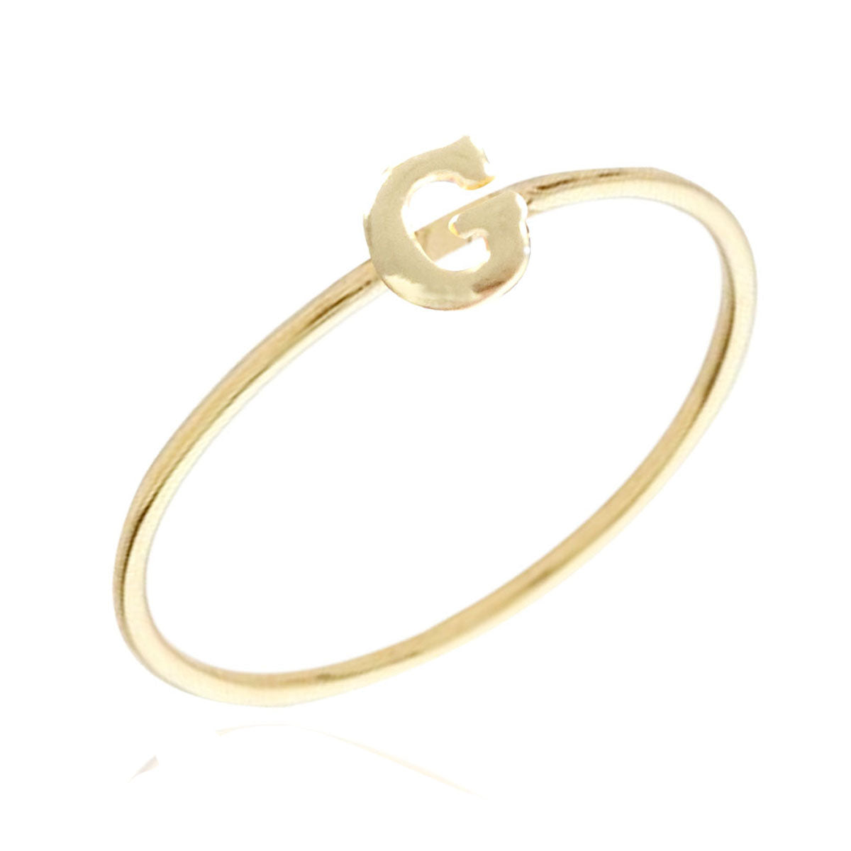 Wrapables Gold Tone Stackable Initial Letter Ring Size 7