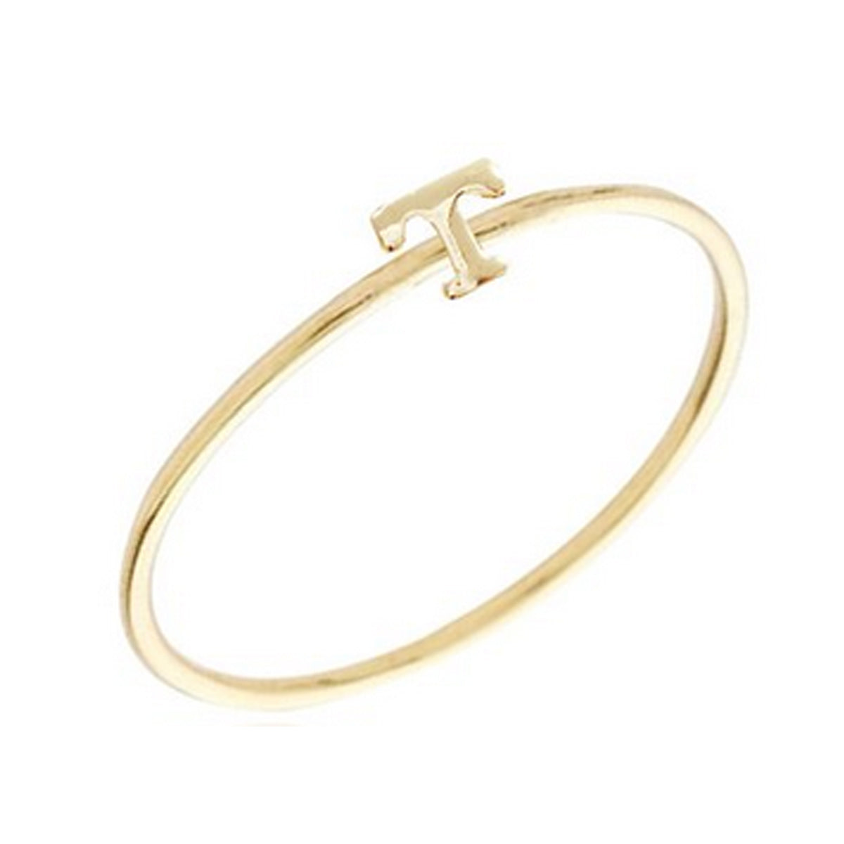 Wrapables Gold Tone Stackable Initial Letter Ring Size 7