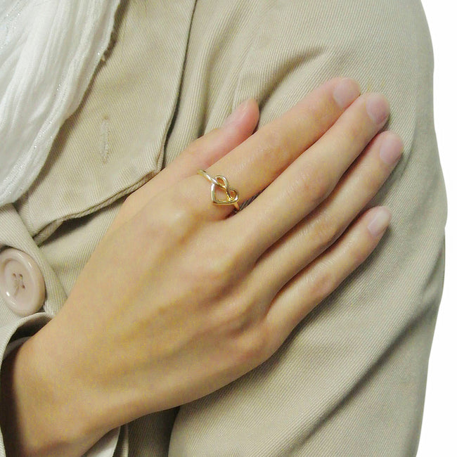 Infinity Love Knot Heart Ring, Gold Plated