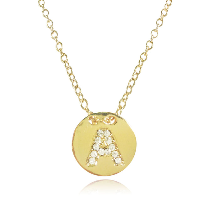 Gold Plated Initial Letter Pendant Necklace