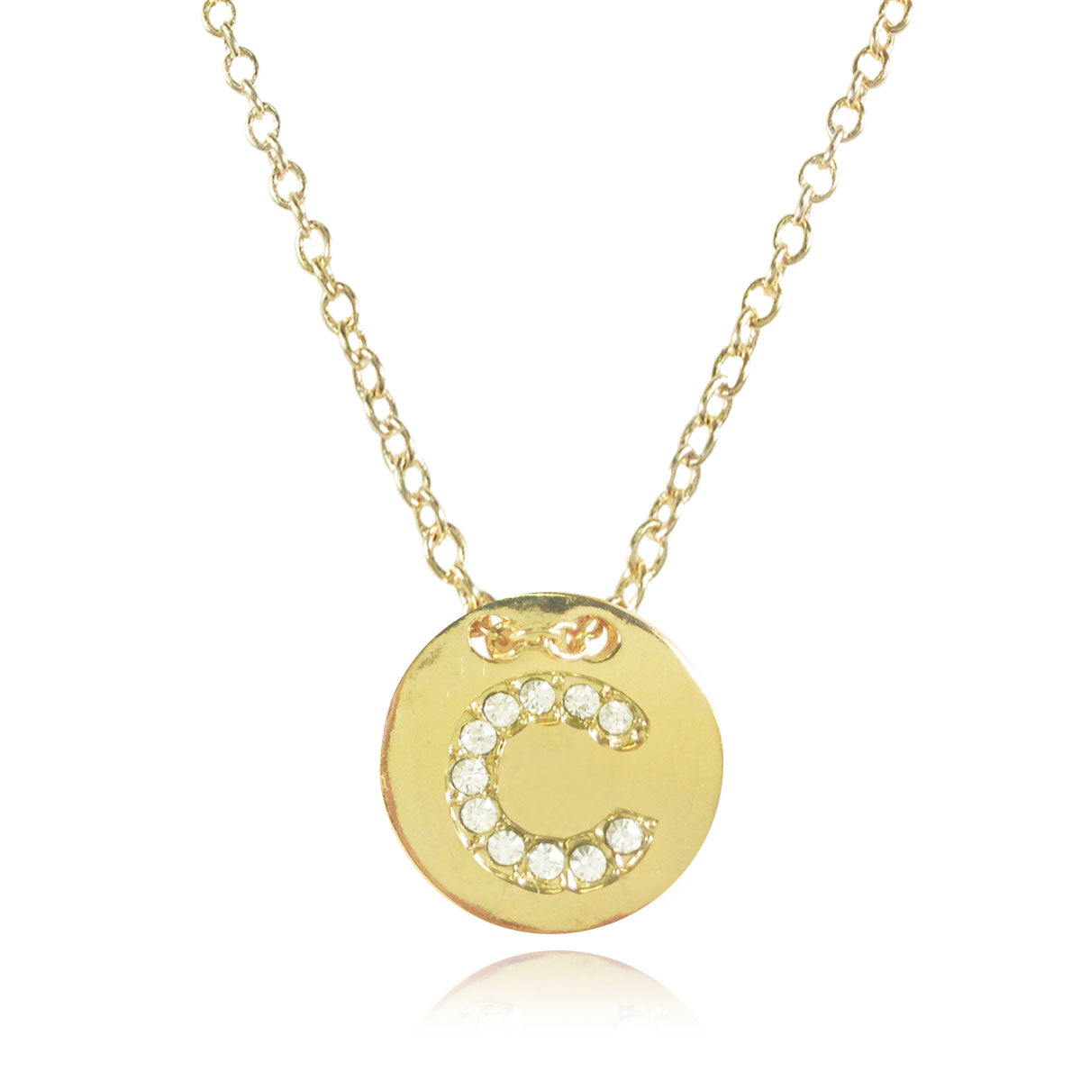 Gold Plated Initial Letter Pendant Necklace