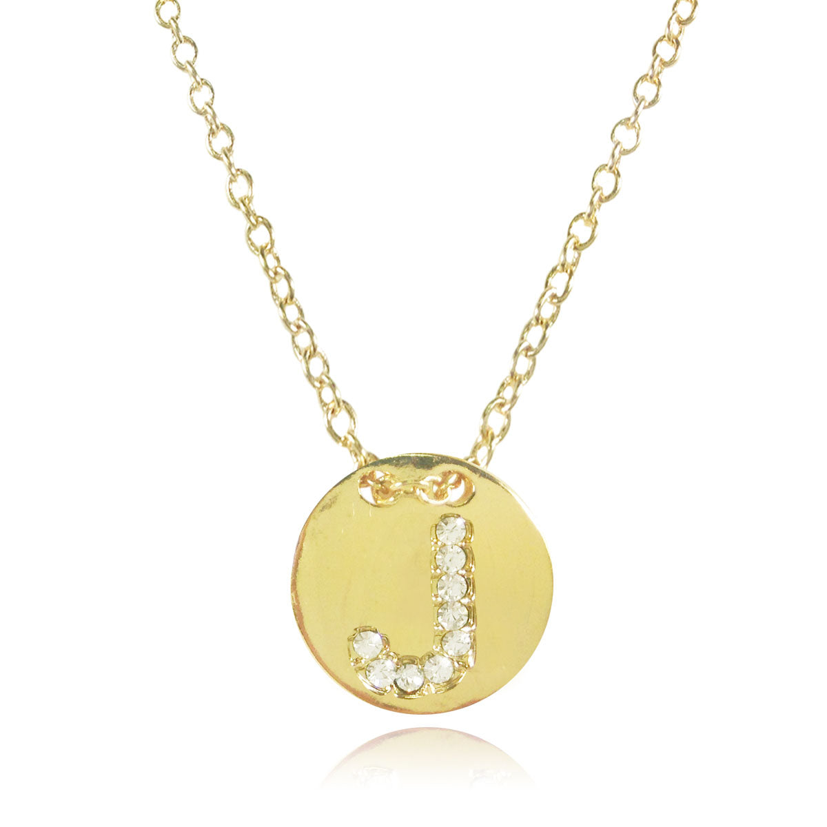 Gold Plated Initial Letter Pendant Necklace