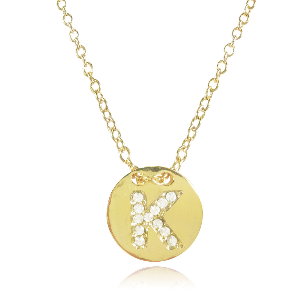 Gold Plated Initial Letter Pendant Necklace