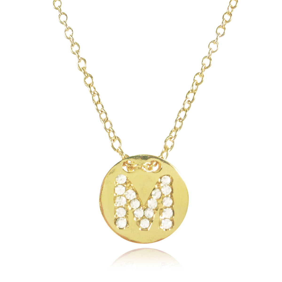 Gold Plated Initial Letter Pendant Necklace