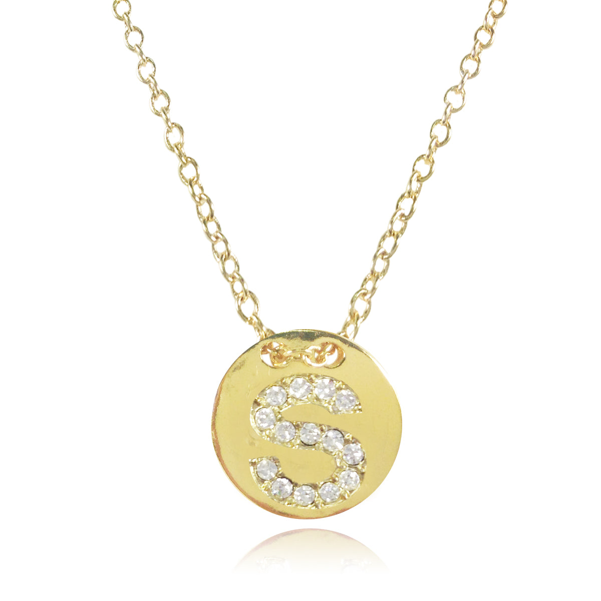 Gold Plated Initial Letter Pendant Necklace