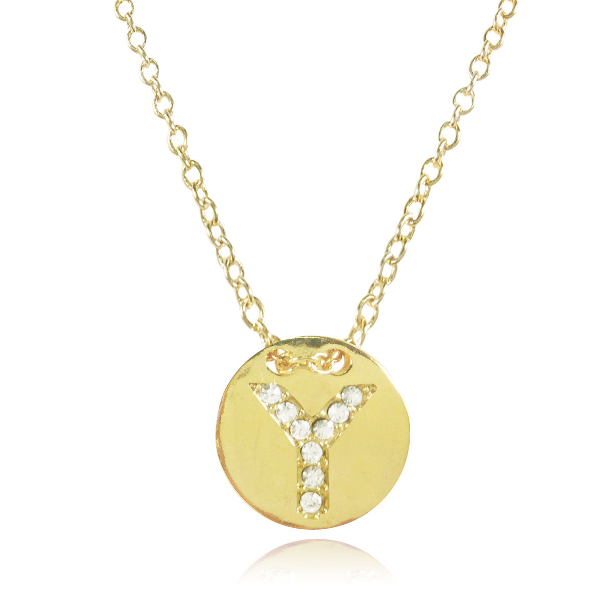 Gold Plated Initial Letter Pendant Necklace