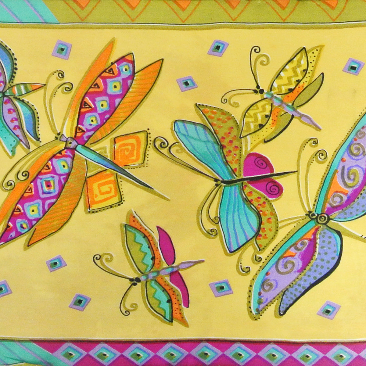 Wrapables Vibrant 100% Silk Long Scarf 51" x 10.5"