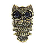 Wrapables Adjustable Tibetan Night Owl Ring, Gold Tone