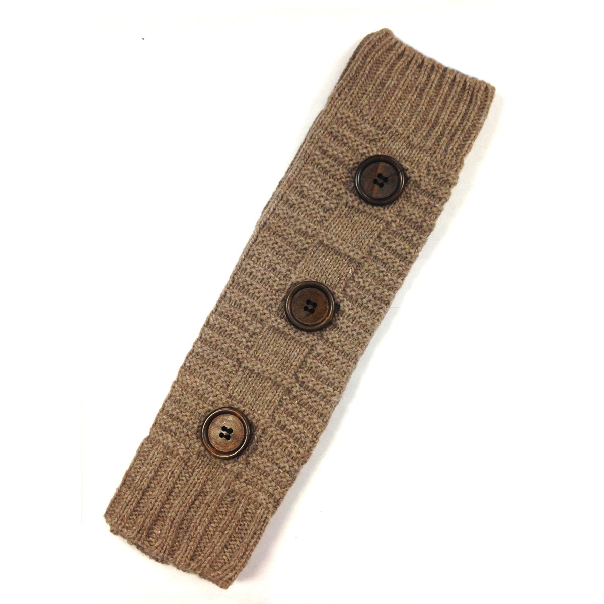Wrapables Button Accented Knit Arm Warmers, Black